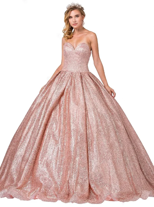 Unbeatable Prices Dancing Queen - 1341 Strapless Sweetheart Bodice Glitter Ballgown