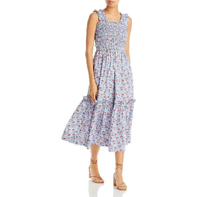 Women's Clothing Boutique Sea New York Womens Peggy Cotton Mid-Calf Midi Dress