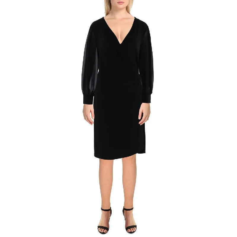 Edgy Fashion Calvin Klein Womens Wrap Embellished Midi Dress