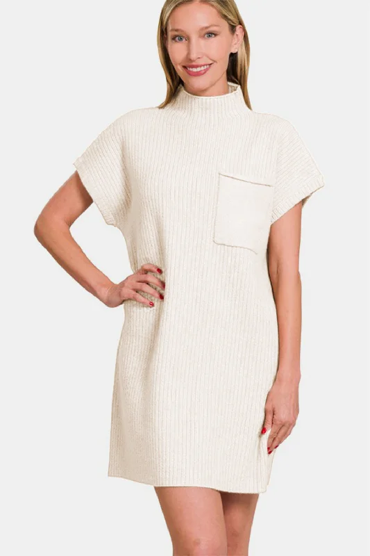 Clearance Sale Online Zenana Short Sleeve Sweater Mini Dress