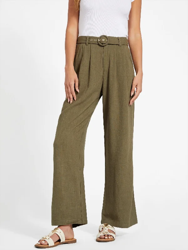 Fashion Forward Charlie Belted Linen Pants