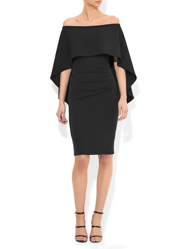 Women's Work Outfit For The Office Aerin Black Crepe Dress
