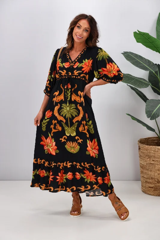 Relaxed Fashion Joop & Gypsy Macarena Spritz Maxi Dress Multi