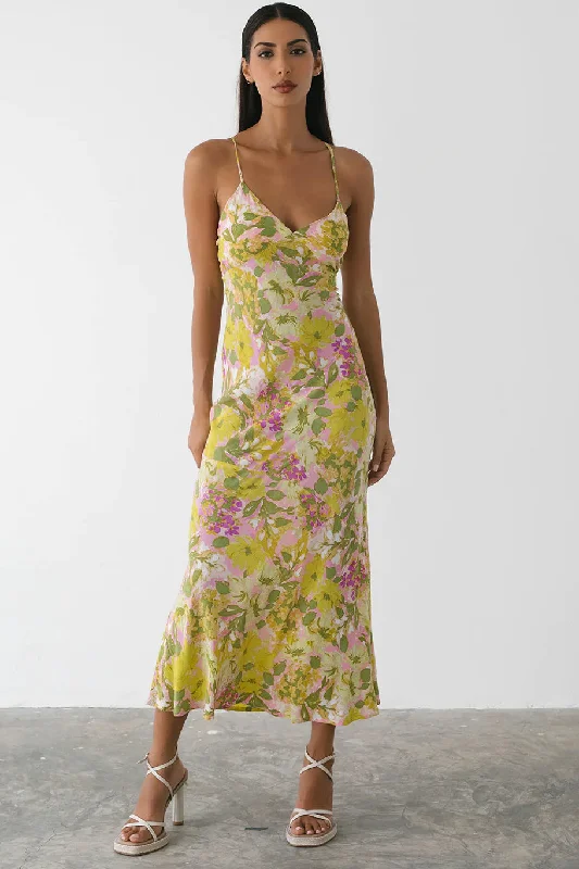 Flash Discount LE SALTY LABEL Womens Sacha Midi Dress - Estate Print