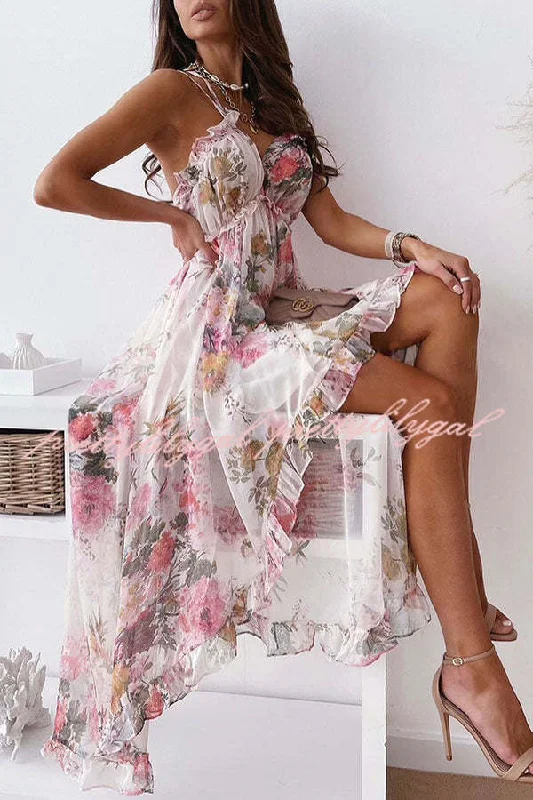 Fashion Forward Outfits Pier and Dear Floral High Low Midi Dress