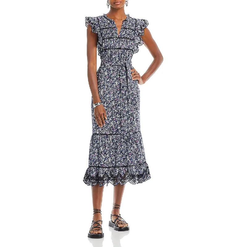 Imeless Style Rails Womens Sofie Cotton Eyelet Midi Dress