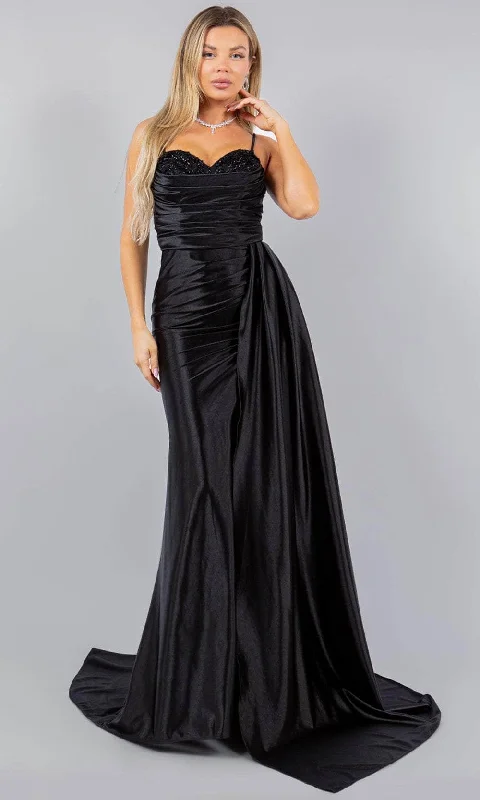 Holiday Glam Cinderella Couture 8082J - Strapless Ruched Prom Gown
