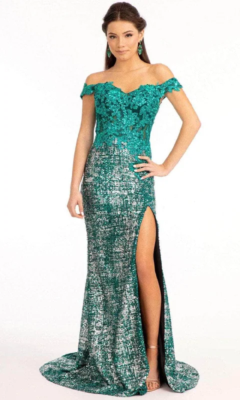 Chic Women’s Clothing Online GLS by Gloria GL3024 - Sheer Off Shoulder Formal Gown
