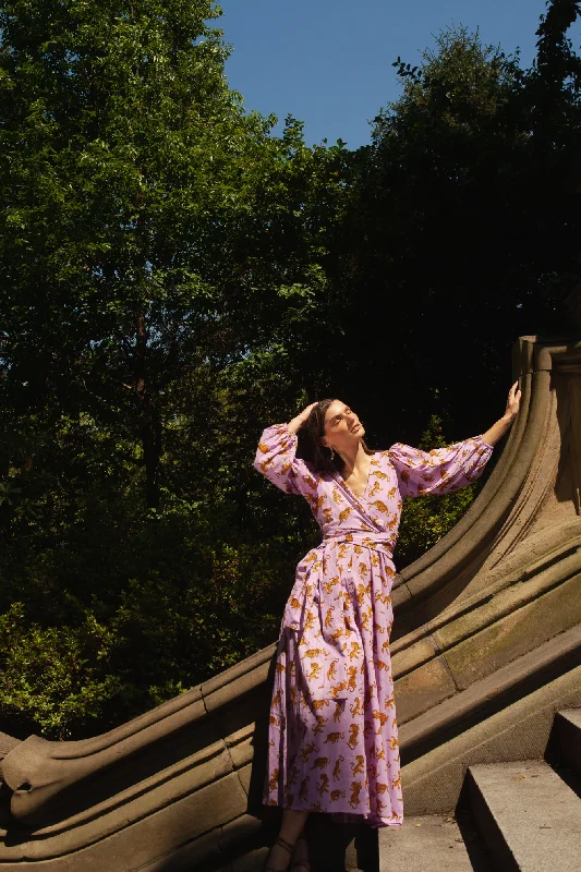 Fashion-Forward Monica Tiger Dress Purple