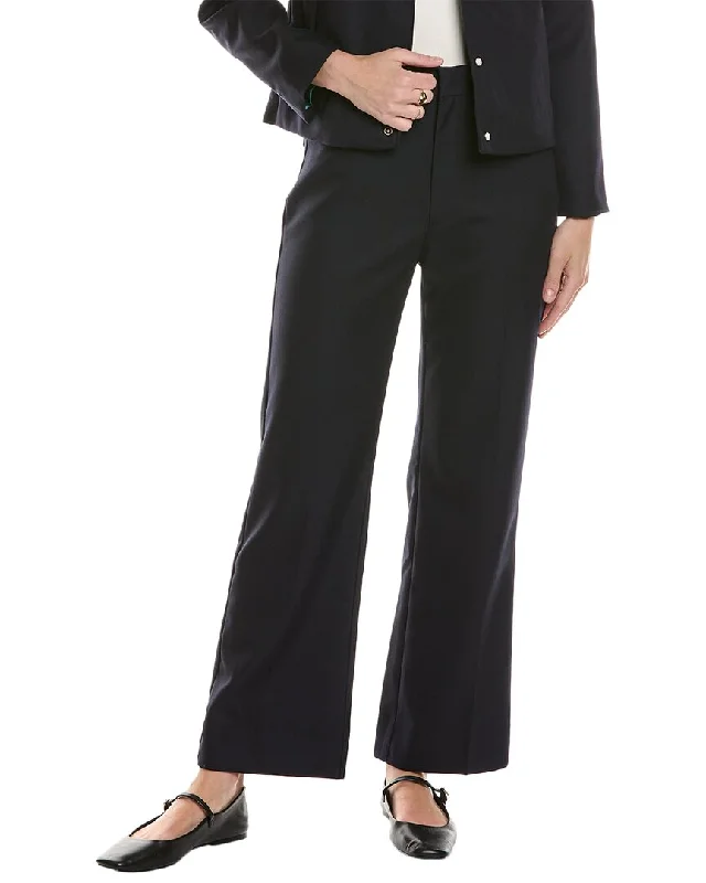 Trendy Street Style THE GREAT The Western Wool-Blend Trouser