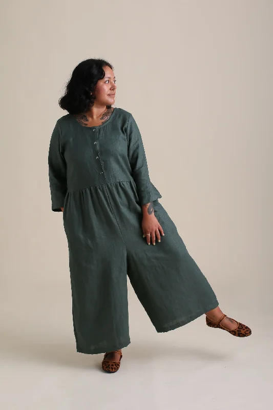 Crazy Discounts, Hurry Up Ranch Jumpsuit in Spruce