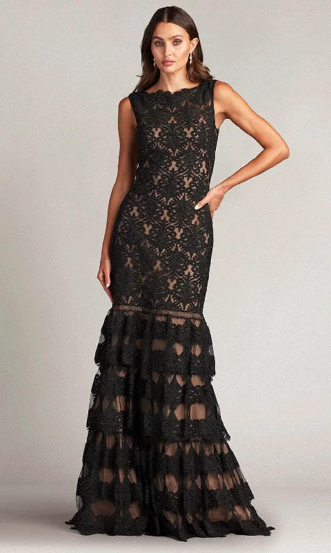 Trendy Threads Tadashi Shoji CDY24229L - Tiered Embroidered Long Gown