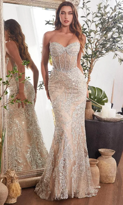 Best Deals Of The Season Ladivine CD847 - Rhinestone Embellished Sheer Corset Prom Gown Best Deals Of The Season Ladivine CD847 - Rhinestone Embellished Sheer Corset Prom Gown