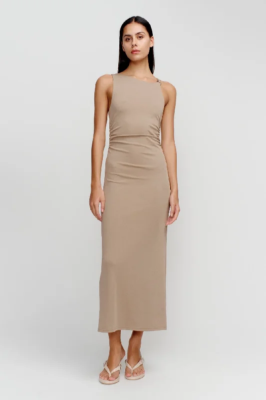 Seasonal Sale Samara Midi Dress - Porcini