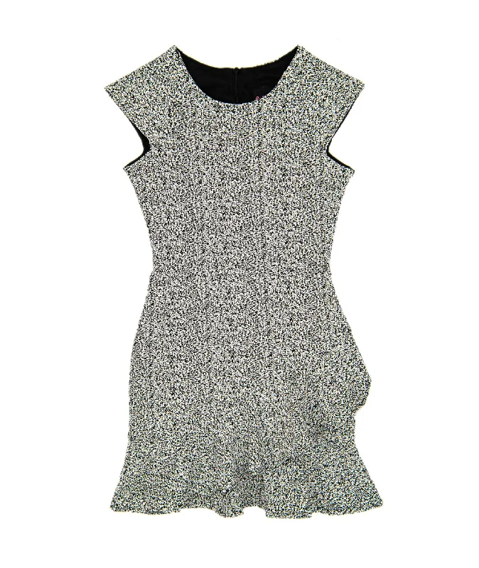 All Season Fashion Collection By Debra Girls Kate Black/White Double Ruffle Cap Sleeve Dress All Season Fashion Collection By Debra Girls Kate Black/White Double Ruffle Cap Sleeve Dress