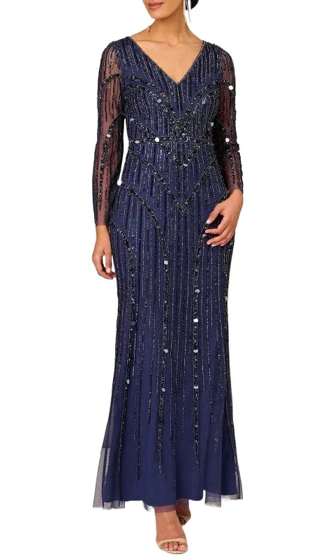Women’s High Street Fashion Aidan Mattox MD1E207928 - Illusion Long Sleeve Evening Gown Women’s High Street Fashion Aidan Mattox MD1E207928 - Illusion Long Sleeve Evening Gown