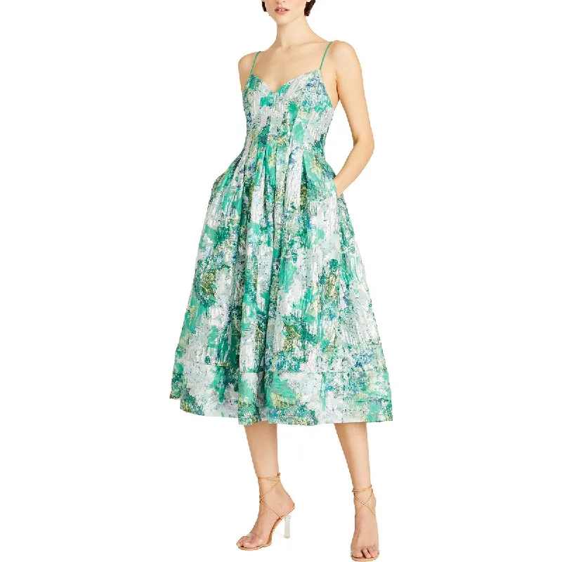 Crazy Discounts, Hurry Up ML Monique Lhuillier Womens Pleated Mid Calf Midi Dress