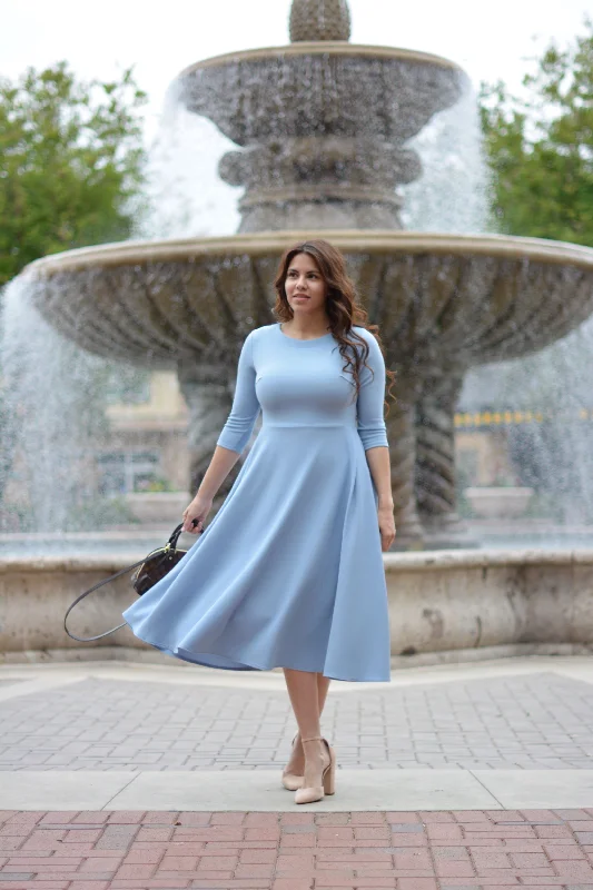 Imeless Style Valencia Blue Midi Dress