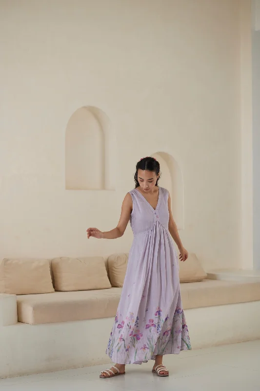 Timeless Women's Fashion Styles Playful Surprises Mauve Dress
