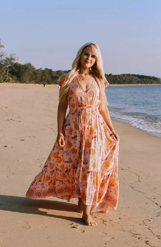 The Ultimate Fashion Sale – Stylish Looks For Less Peach Tequila Nafisa Dress