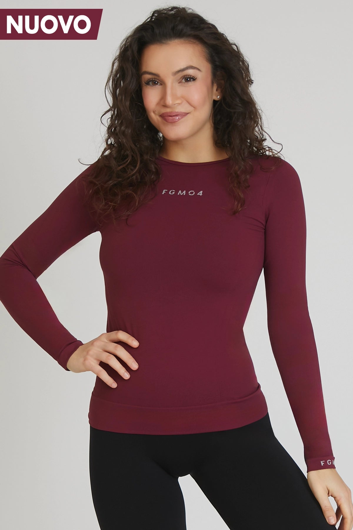 Flash Sales Today Maglia FGM04 Manica Lunga Sport Unisex Merlot