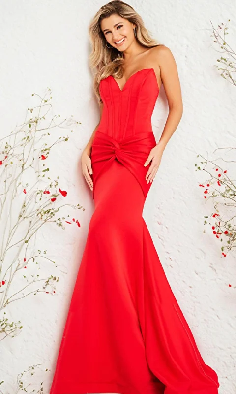 Casual Chic Clothing Jovani 23556 - Strapless Ribbon Long Gown