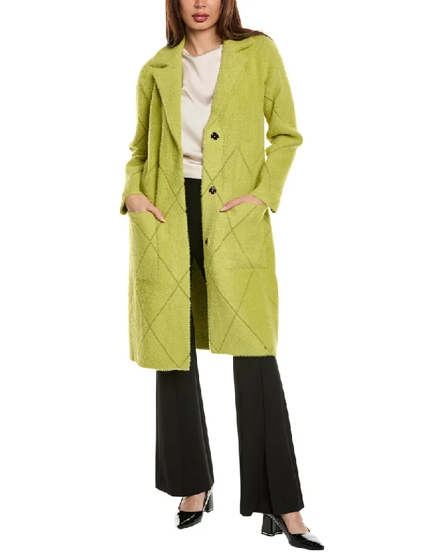 Elevate Your Wardrobe Joseph Ribkoff Fuzzy Eyelash Coat