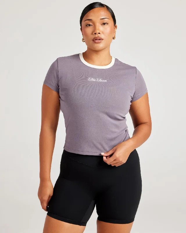 Pastel Styles Panel Baby Tee - Haze/Bone