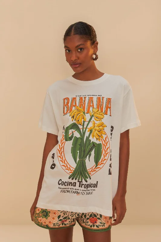 Seasonal Fashion Off-White Banana Cocina Relaxed T-Shirt