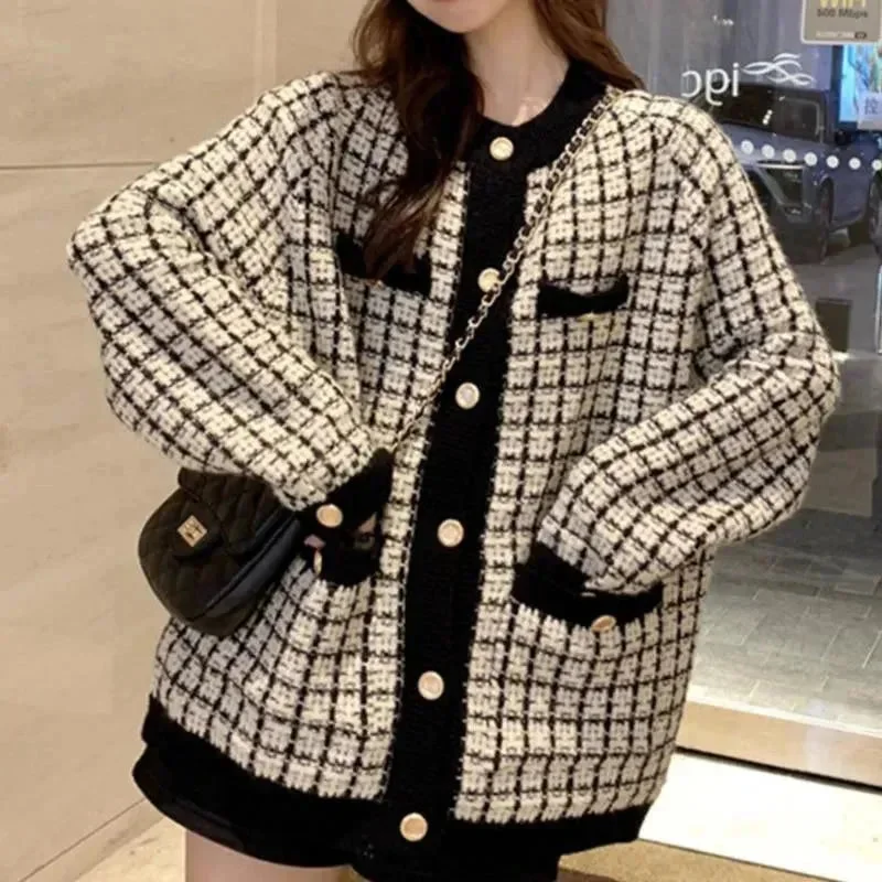 Women’s Clothing for Every Season and Trend Plaid Oversized Cardigan Sweater for Women