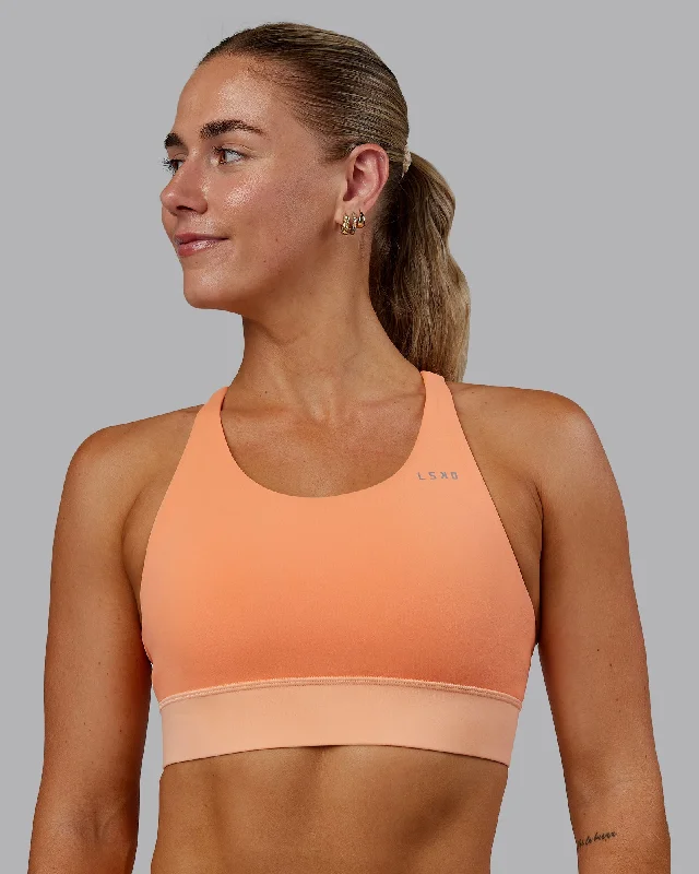 Signature Style Essentials Accelerate Sports Bra - Cantaloupe Colourblock