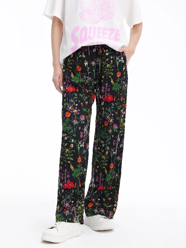 Workwear Fashion for Women Floral Vanguard Silk Pants