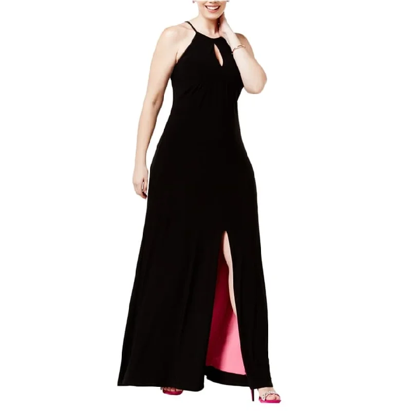 Comfortable Loungewear for Women My Michelle Womens Plunge Neck Maxi Dress