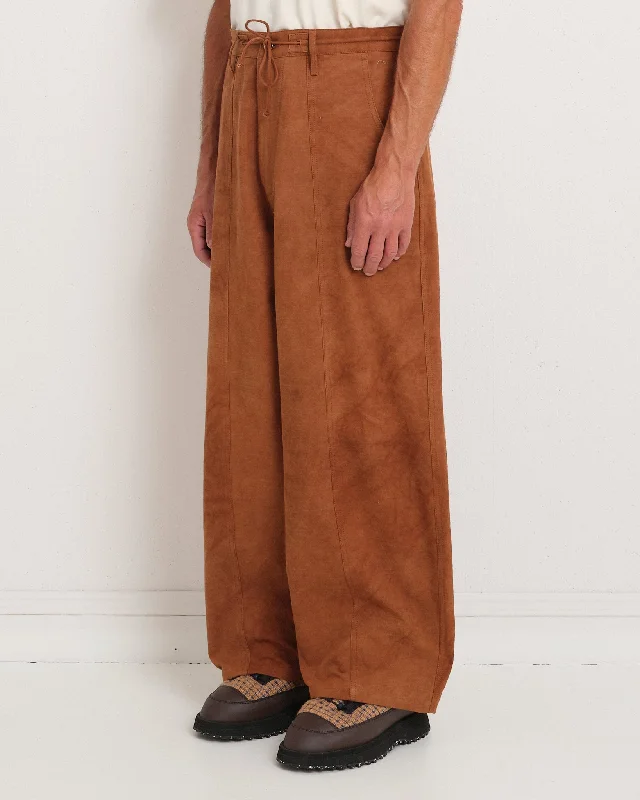 Cheap Women's Clothing Online Document Pants - Bark Brown Slub