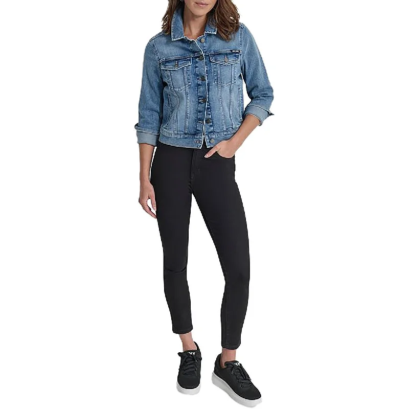 VIP Member Discount Womens Pocket Denim Denim Jacket