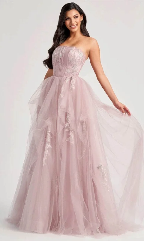 Elegant Clothing Colette By Daphne CL8120 - Strapless Ruffle Trimmed Gown