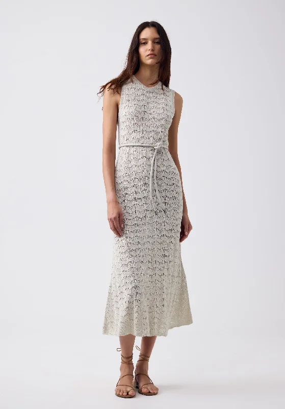Women's Clothing Stores Calista Knit Midi Dress_Silver