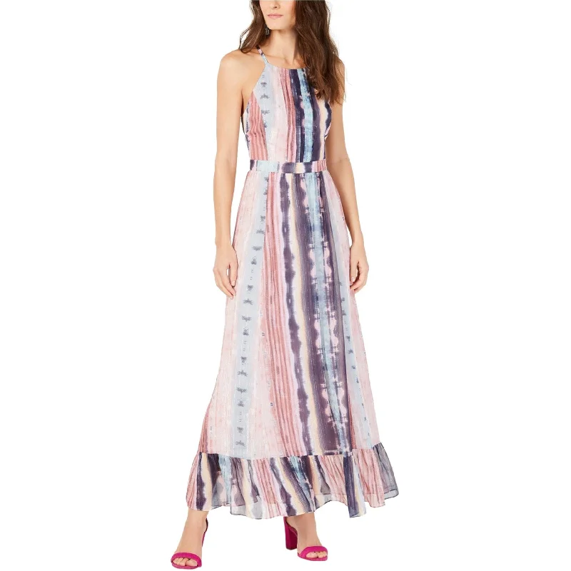Shop Ladies Clothes I-N-C Womens Ombre Halter Empire Maxi Dress, Multicoloured, 4