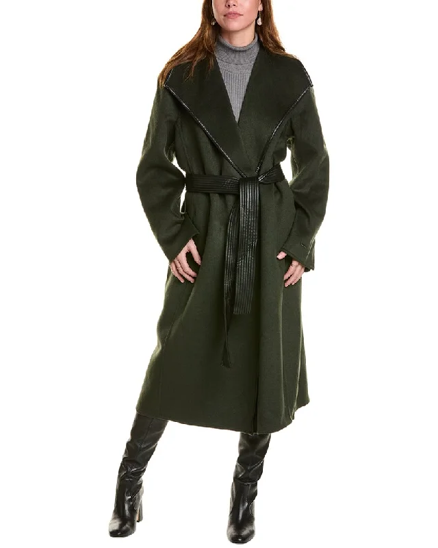 Women Clothing Tahari Juliette Wool-Blend Wrap Coat