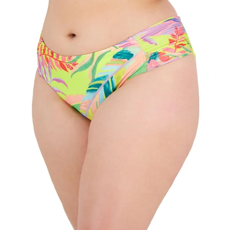 Festival Fashion Plus Womens Printed Hipster Swim Bottom Separates