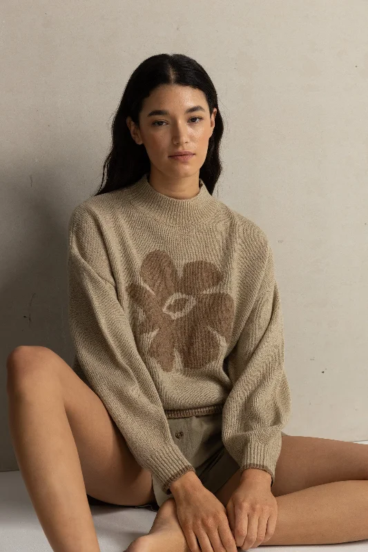 Casual Wear Juliet Floral Jumper Beige