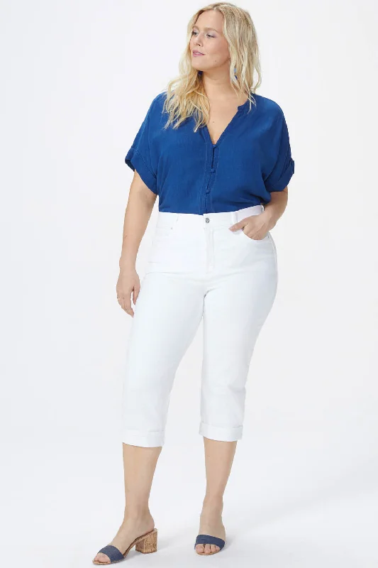 Top 10 Women's Online Clothing Stores Marilyn Straight Crop Jeans In Plus Size - Optic White