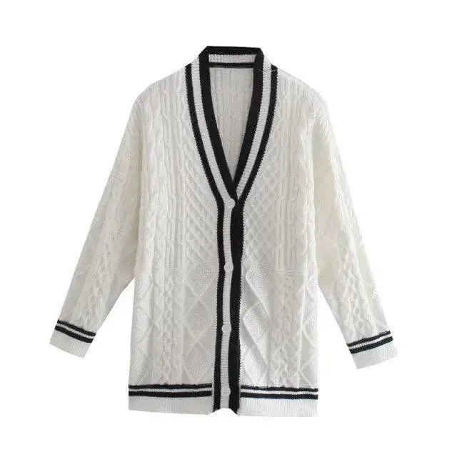 Clothes For Women Loose Striped Cardigan Sweaters For Women