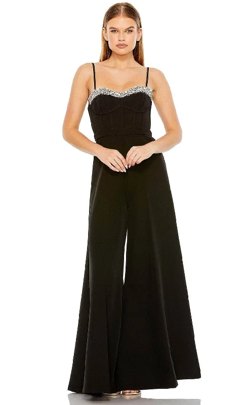 Fashion Essentials Ieena Duggal 11765 - Embellished Flared Jumpsuit