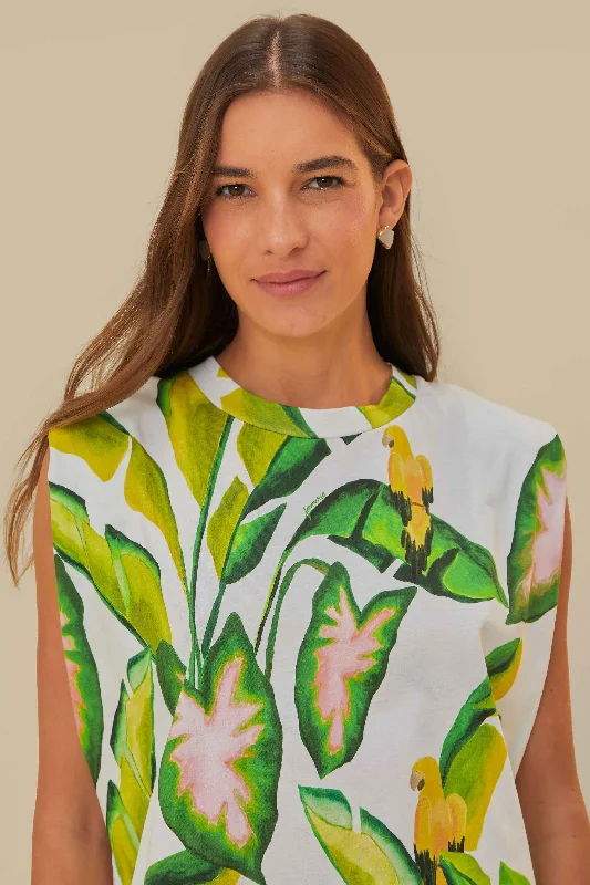 Women Apparel Off-White Summer Foliage T-Shirt