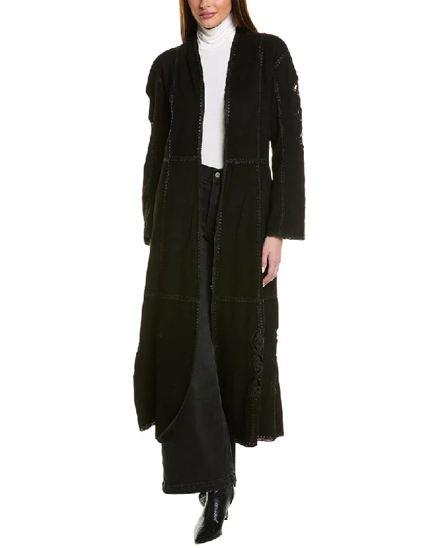 Budget-Friendly Fashion Adrienne Landau Carbon Suede Coat