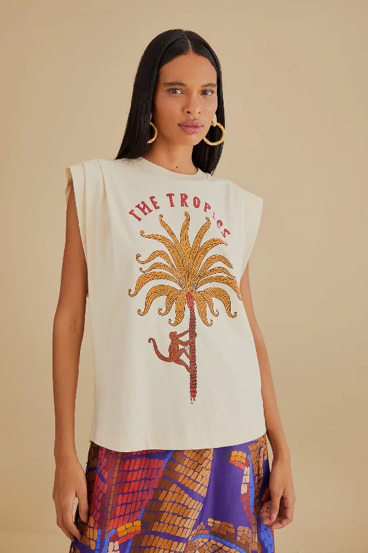 Online Clothing Boutiques The Tropics Pleat Organic Cotton T-Shirt