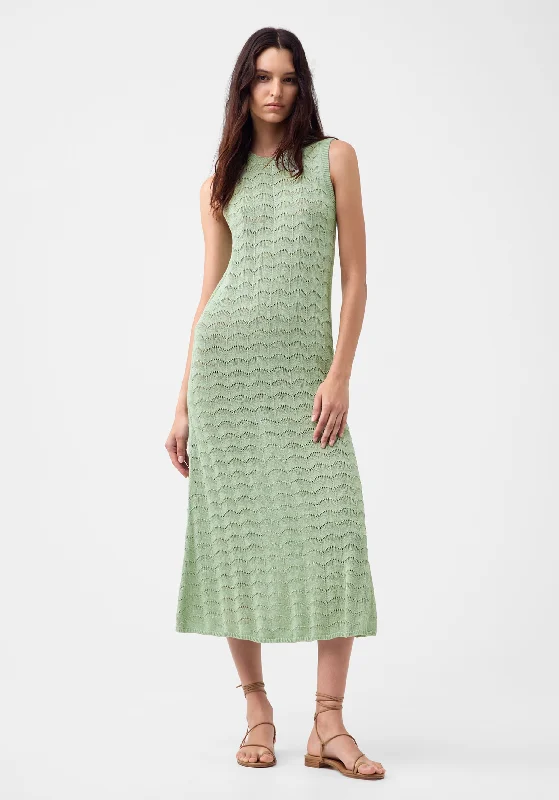 Fashion Women's Clothing Calista Knit Midi Dress_Mint