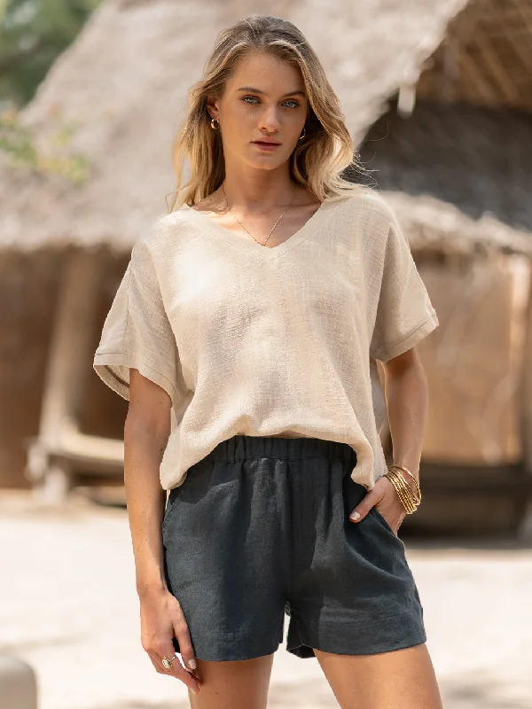 Everyday Wear Montego Cotton Top Stone