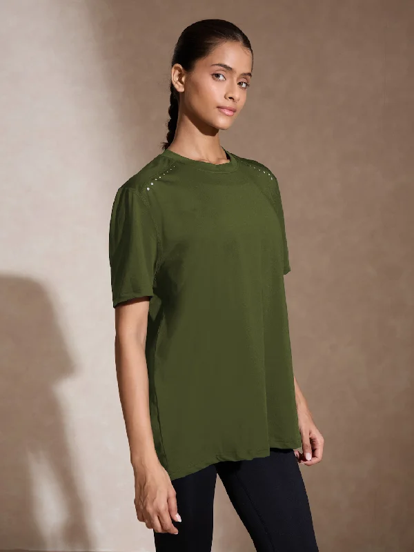 Stay Ahead In Style Boyfriend TraqDry Tee Olive